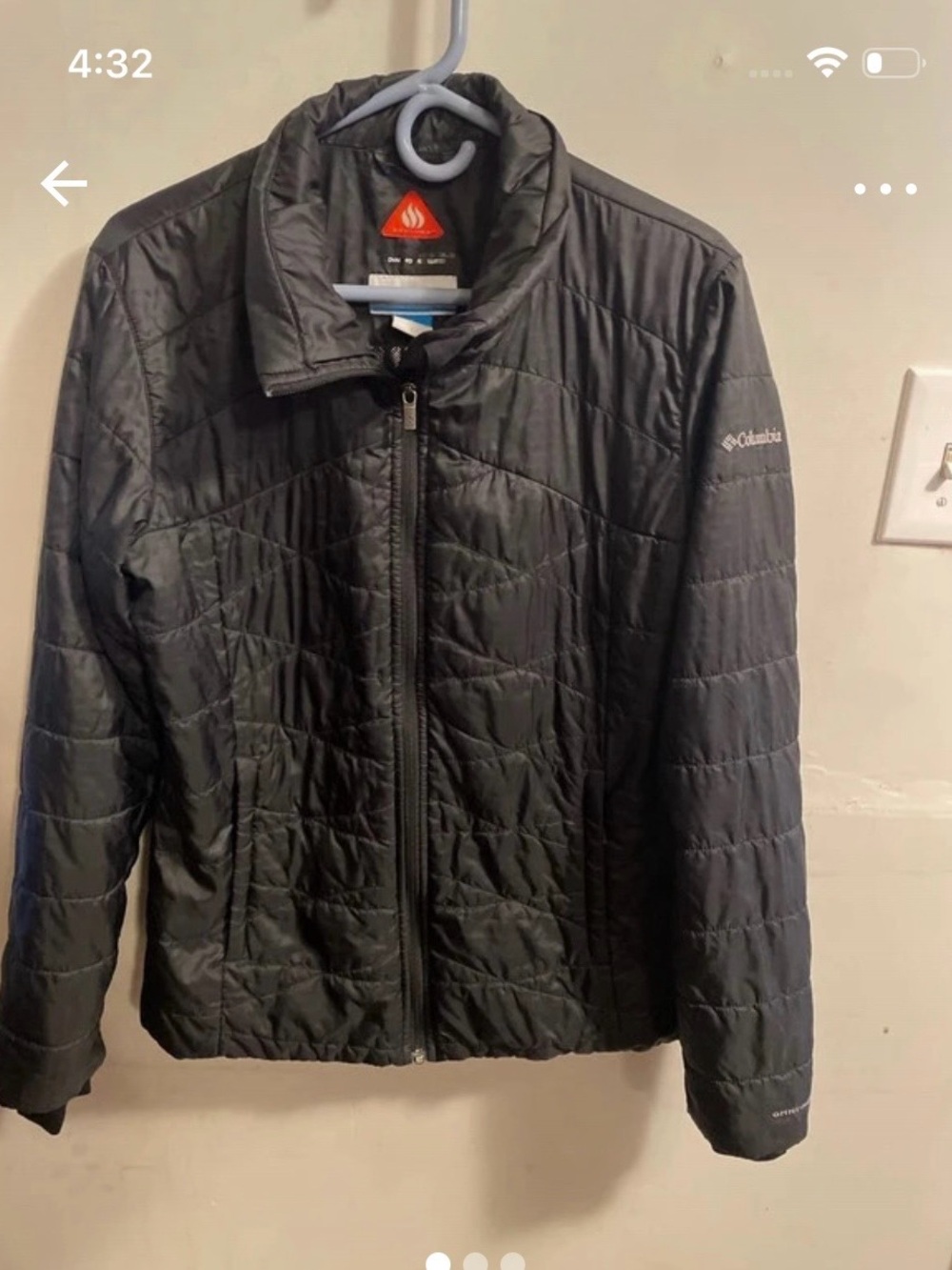 Columbia Black Quilted Lightweight Puffer Jacket